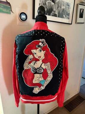 Ashley Outerwear Little Mermaid Punk Ariel Bomber Jacket